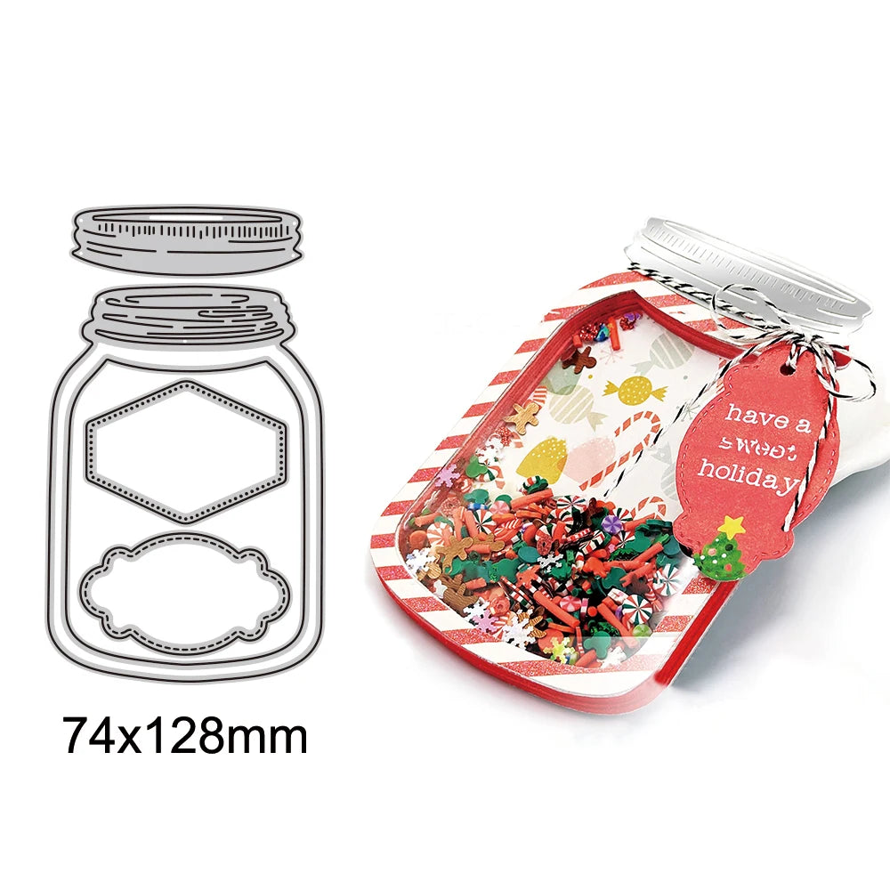 Bottle Fruit Cutting Dies Christmas Metal Stencils Die Cut for DIY Scrapbooking Album Paper Card Embossing Supplies