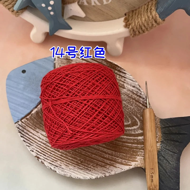 100g 100% Cotton Crocheting Lace Yarn for Hand Knitting and Amigurumi Projects