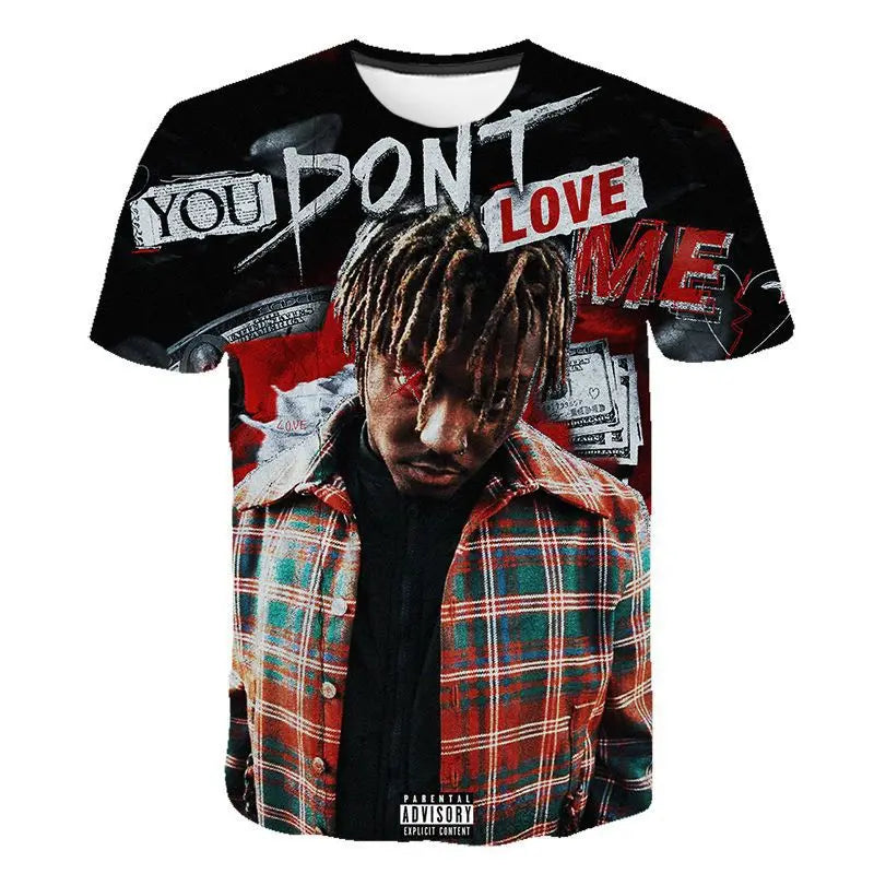 Rapper Juice Wrld 999 Short T Shirt Men's Women's Letter Printed Tshirts Y2k Casual Fashion Sportswear Summer Clothing