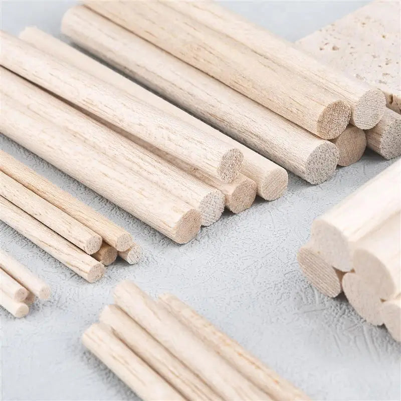 3-30pcs/Lot Dia 3-12mm Balsa Wood Round Sticks For DIY Airplane/Boat Model Building Accessories Wood Dowels For Crafting 10-50cm