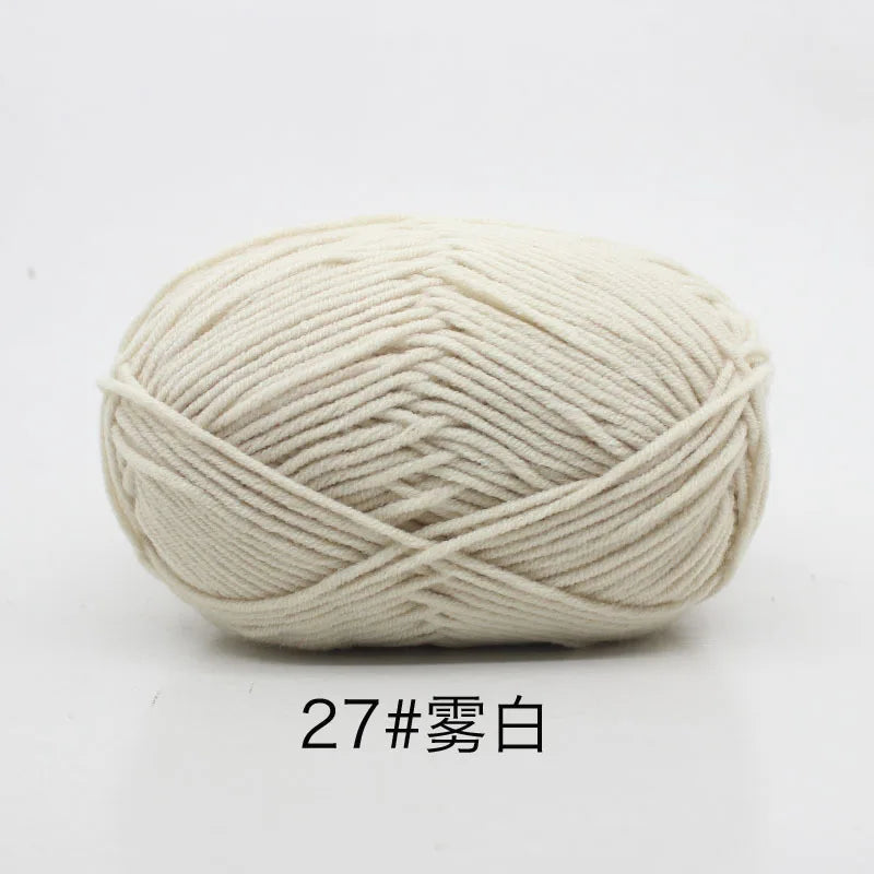 4ply Milk Cotton Knitting Yarn Set for Crochet Crafts and DIY Projects