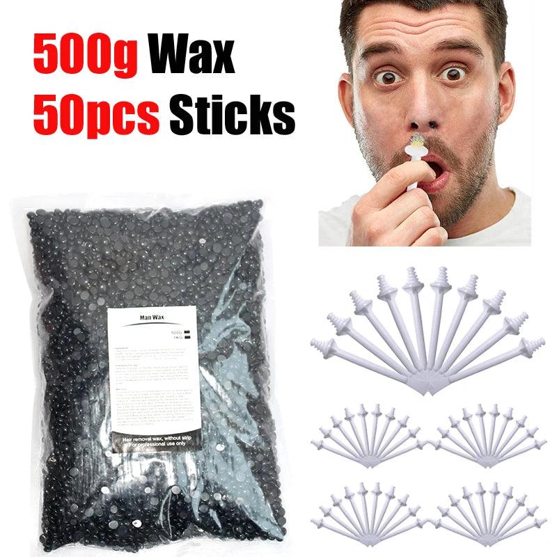 Nose Wax Sticks Nose Wax Applicators for Painless Nose Hair Removal Remover Tools Wax Kit Accessories Beeswax Safe