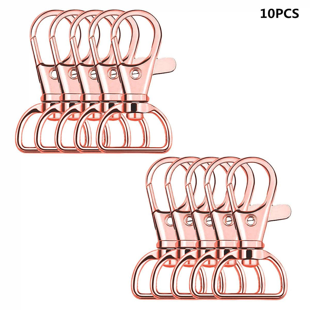 10PCS Swivel Hook Key Chain Clip Hook D-Ring Clip Lanyard Hardware for Keychain Making Lanyard Making Wallet Hardware DIY Crafts
