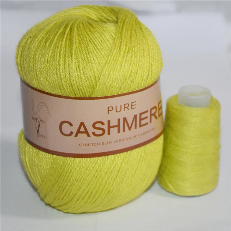 Pure Mongolian Cashmere Yarn for Crocheting 3-Ply Worsted Warm Soft Weaving Fuzzy Knitting Thread Pack of 5