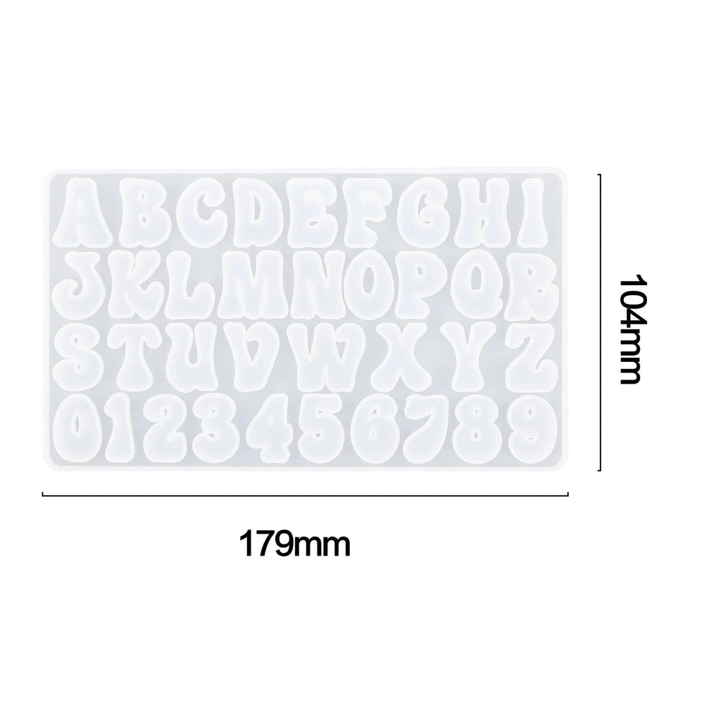 English Alphabet A-Z Epoxy Resin Silicone Mold Letter 0-9 Number Keychain Earring Pendant DIY Crafts Casting Tool Resin Mould
