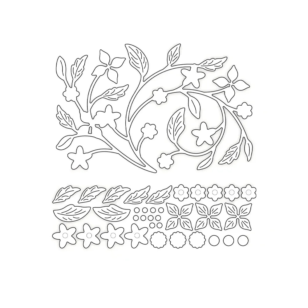 Beautiful Blooming Flower Hummingbirds Metal Cutting Dies for DIY Card Making Scrapbooking and Crafting Supplies