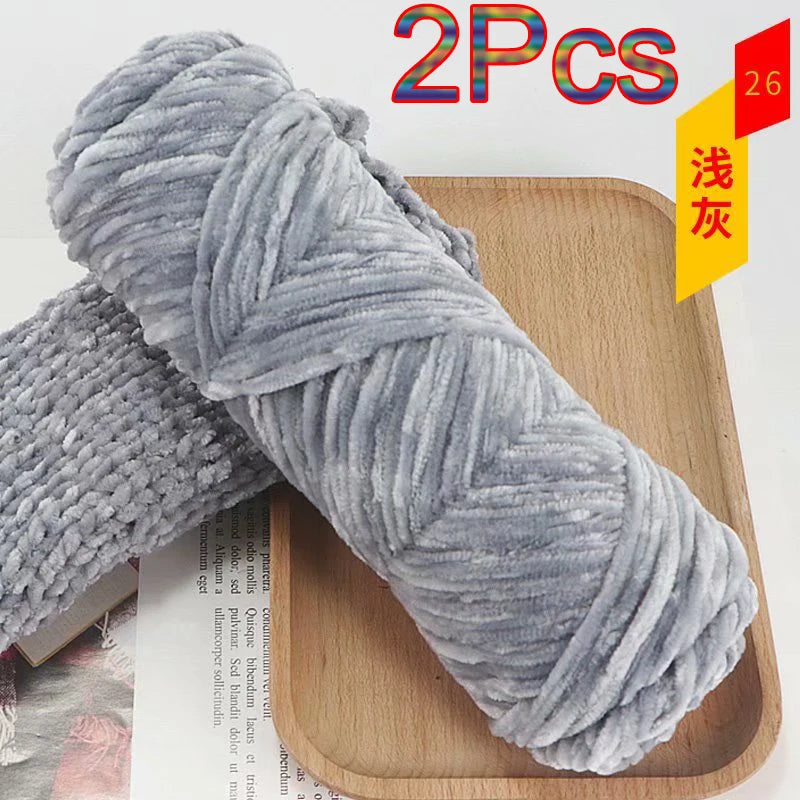 Chenille Velvet Yarn 100 Percent Polyester Amigurumi