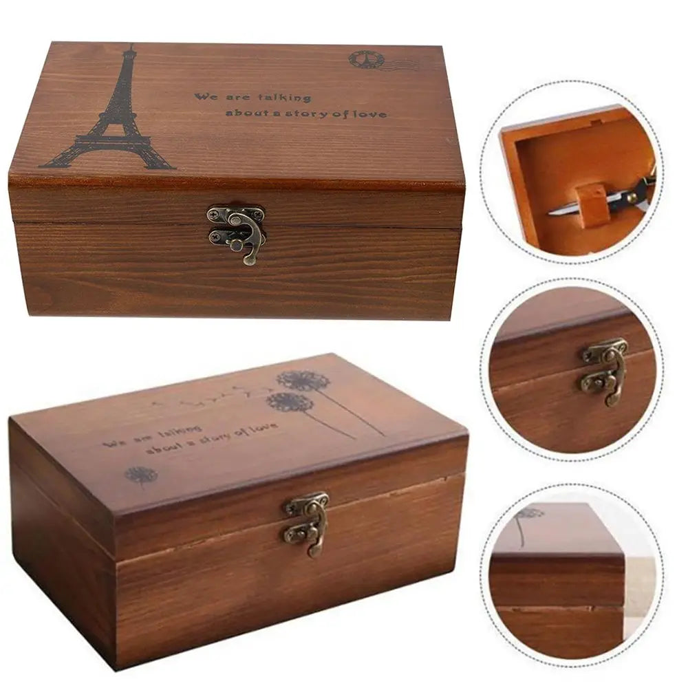 Portable Sewing Accessories Basket Household Needle Thread Storage Case Sewing Kit Box Sewing Storage Case Wooden Box