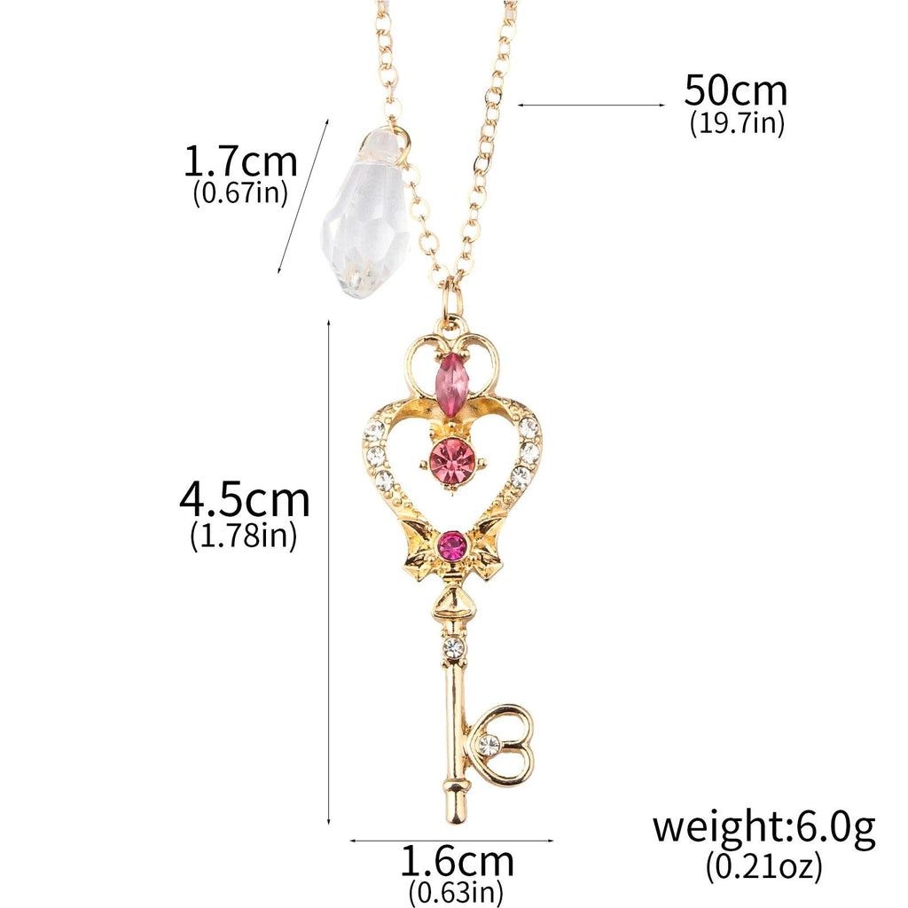 Anime SAILOR MOON Necklace Tsukino Usagi Magical Girl Transformation Cartoon Necklace Cosplay Fan Gift Men Women Bag Jewelry