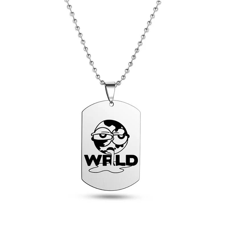 Hip Hop Rapper Wrld 999 Necklace Jewelry Stainless Steel Pendant Tag Necklaces Fans Fashion Jewelry Gifts