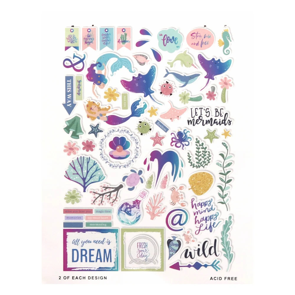 The Creative Path 142pcs Foil Design Ephemera Shapes Paper Diecuts  Embellishments Scrapbooking Cardmaking Journal Decorations