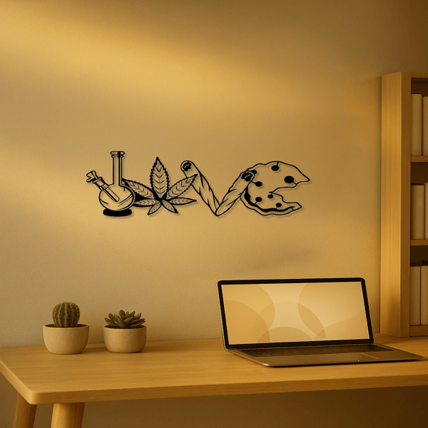A Single, Exquisite LOVE Letter Metal Decorative Pendant: A Versatile and Charming Addition Ideal for Adorning Living Rooms, Doors, Bedrooms, and Various Other Spaces.Wall Sculptures