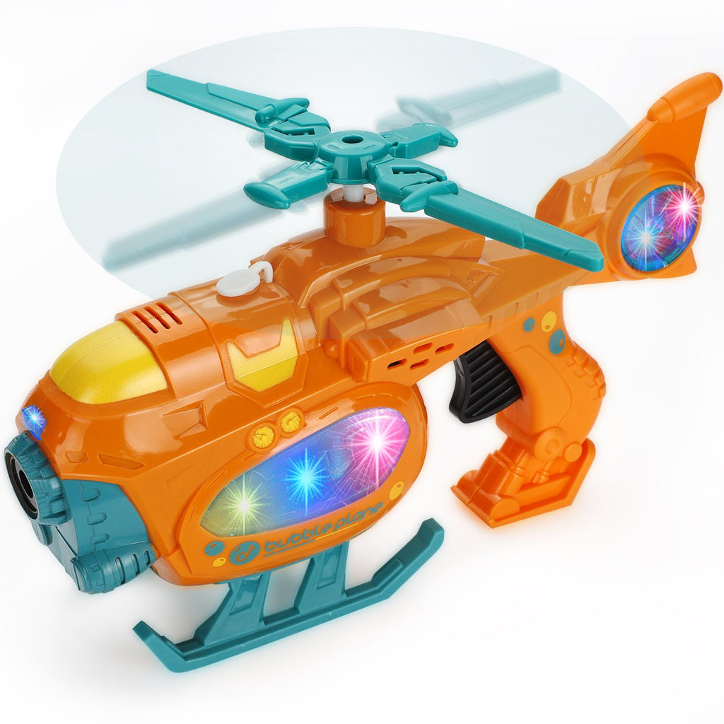 (ABC)Bubble Gun Bubble Machine for Toddlers, 2000+ Bubbles Per Minute, Helicopter Bubble Maker with Light and Music, for Kids Summer Outdoor Toys, Birthday Gifts(Prohibited Product on Amazon)