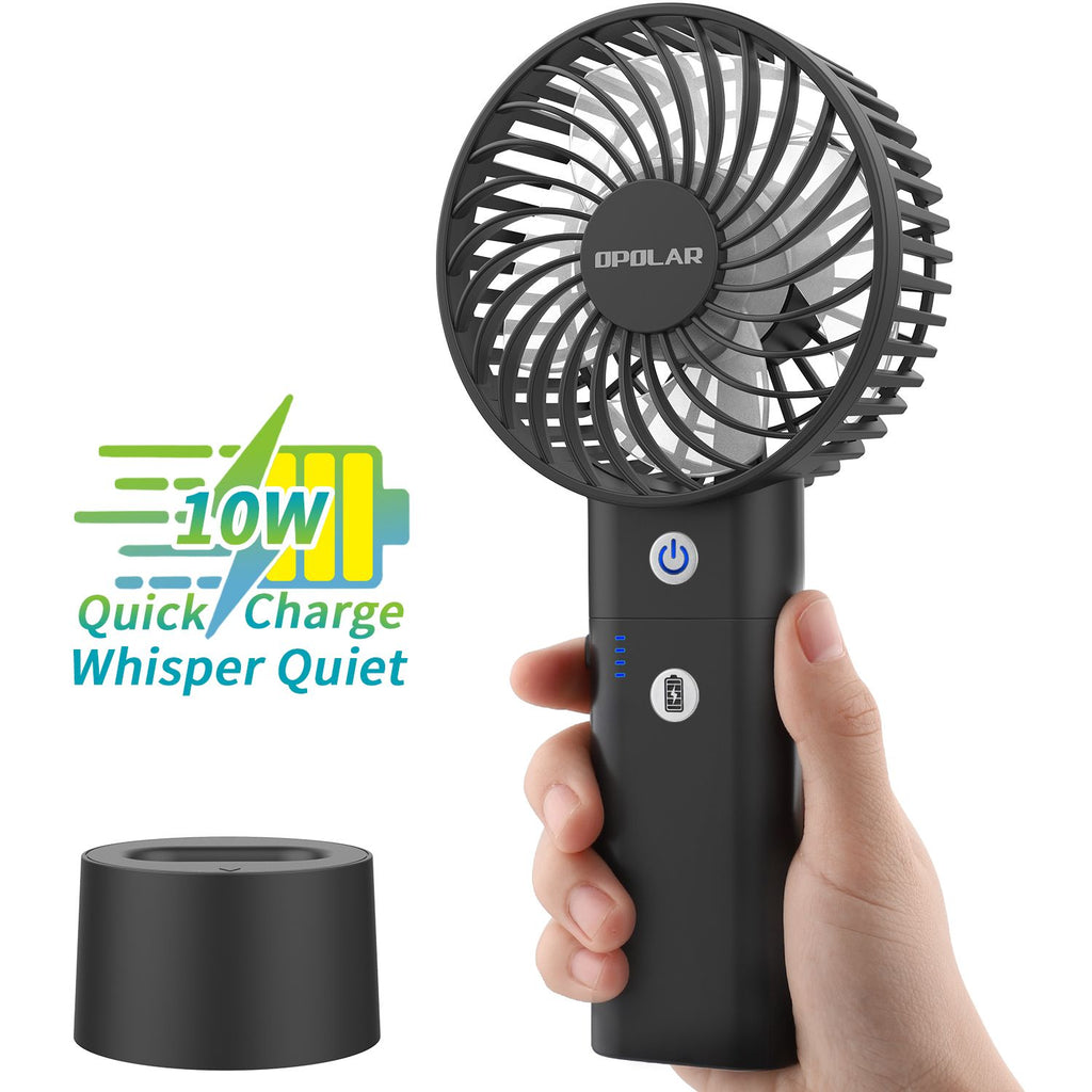 (ABC)Portable Handheld Fans Battery Operated, Rechargeable Handheld Fan with Power Bank, 5-20 Hrs Work Time, 3 Levels Strong Wind, Rechargeable Fan Portable for Outdoor Camping Travel