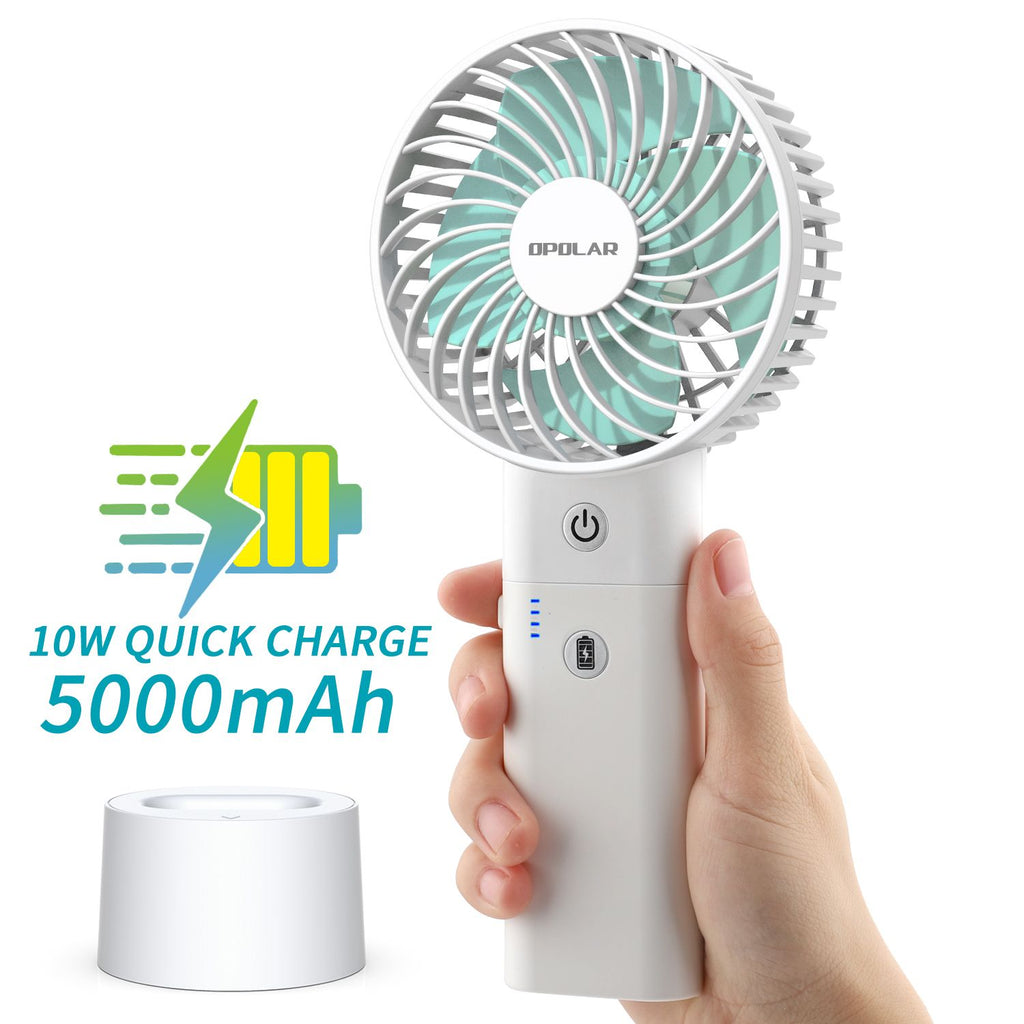 (ABC)Portable Handheld Fans Battery Operated, Rechargeable Handheld Fan with Power Bank, 5-20 Hrs Work Time, 3 Levels Strong Wind, Rechargeable Fan Portable for Outdoor Camping Travel