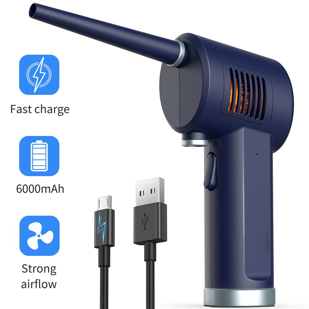 (ABC)(Prohibited Product on Amazon)Compressed Air Duster, New Generation Canned Air, 33000 RPM Electric Air Can for Computer Keyboard Electronics Cleaning, 6000mAh Rechargeable Battery, Reusable Dust