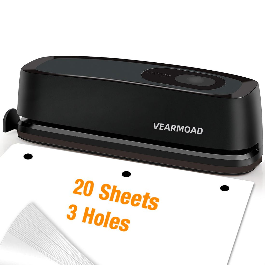 (ABC)(Prohibited Product on Amazon)Electric Paper Punch, 3 Hole Punch Automatic Paper Puncher with 20 Sheet Punch Capacity & AC or Battery Operated, Heavy Duty Durable Hole Puncher for Office School S
