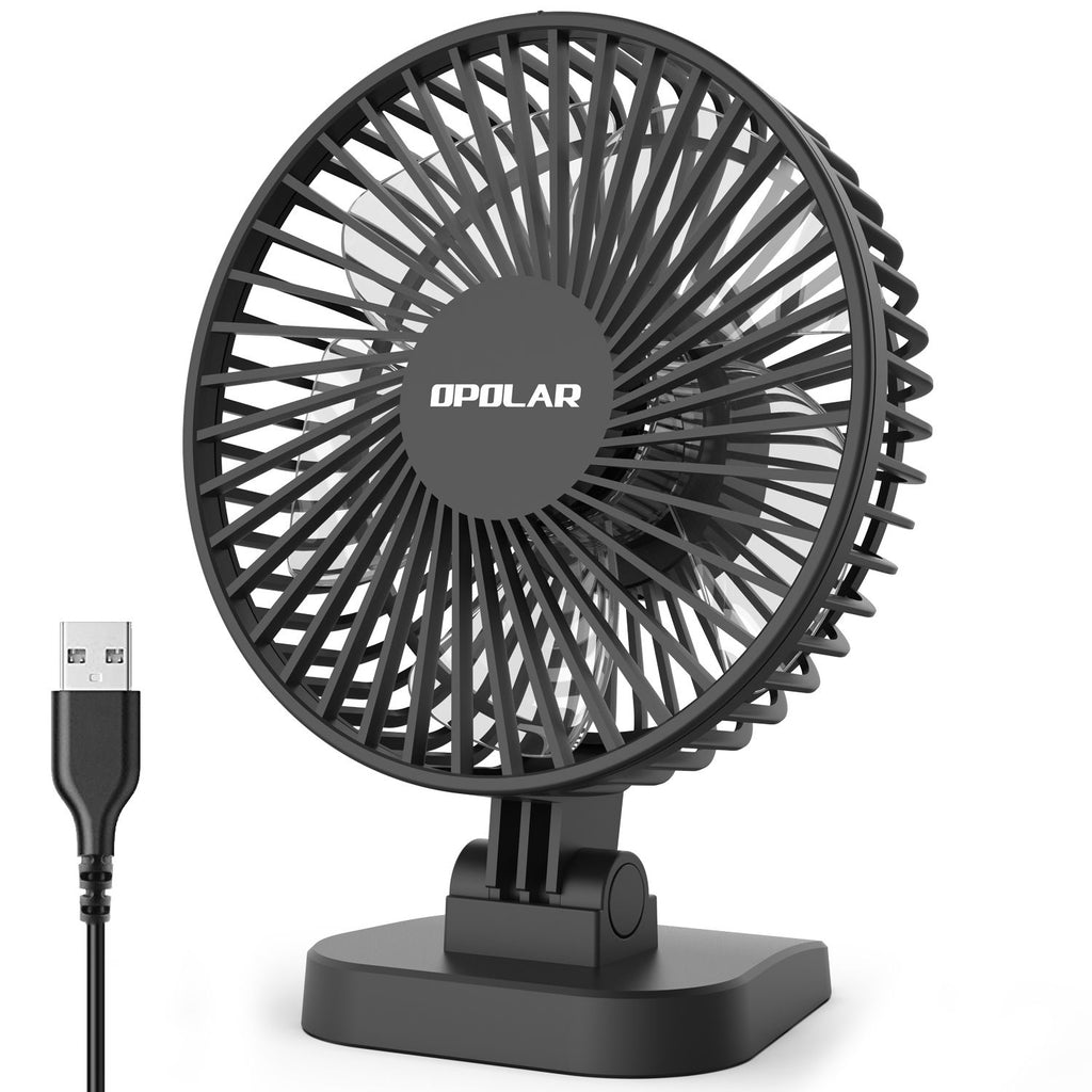 (ABC)USB Desk Fan, Small but Mighty, Quiet Portable Fan for Desktop Office Table, 40° Adjustment for Better Cooling, 3 Speeds, 4.9 ft Cord