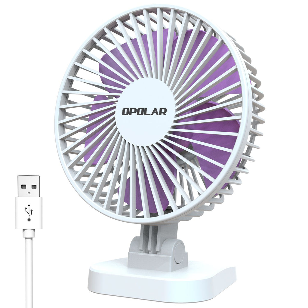 (ABC)USB Desk Fan, Small but Mighty, Quiet Portable Fan for Desktop Office Table, 40° Adjustment for Better Cooling, 3 Speeds, 4.9 ft Cord