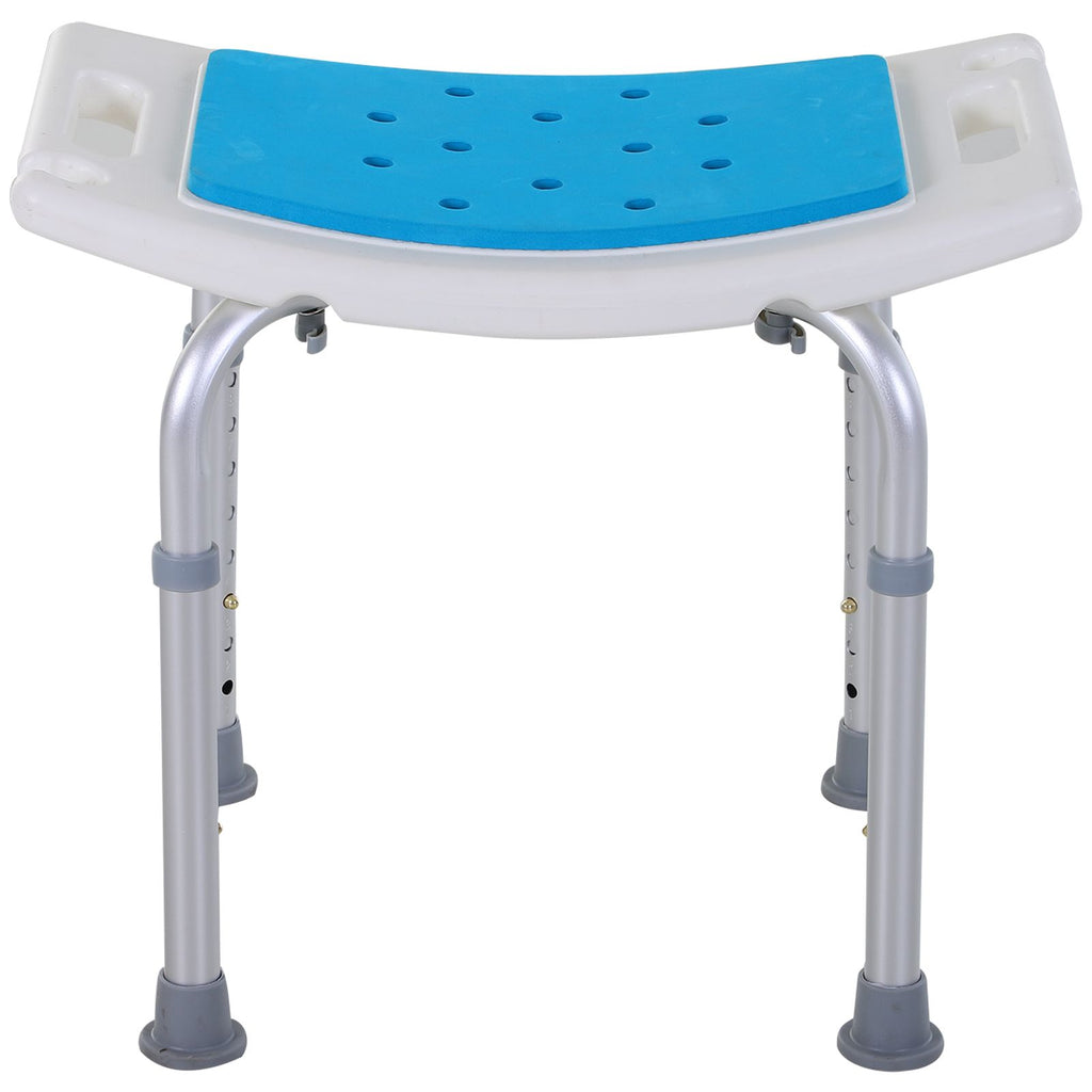 Adjustable Bath Stool, 6-Level, Non-Slip, Shower Chair with Hole, for Pregnant, Elderly, Injured