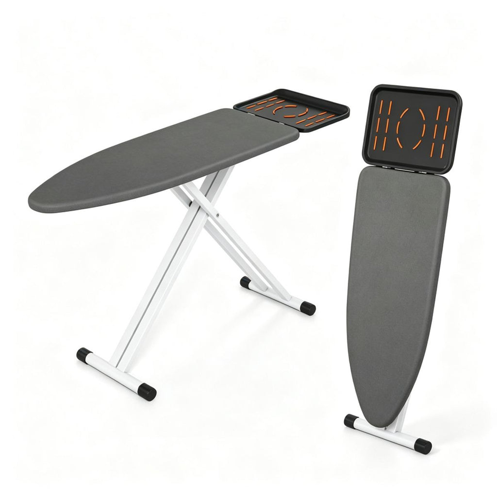 Adjustable Height Ironing Board, 7-Level Foldable Ironing Table with Perforated Metal Base, Heat-Resistant Felt Cover & Built-In Iron Rest for Efficient Laundry Pressing