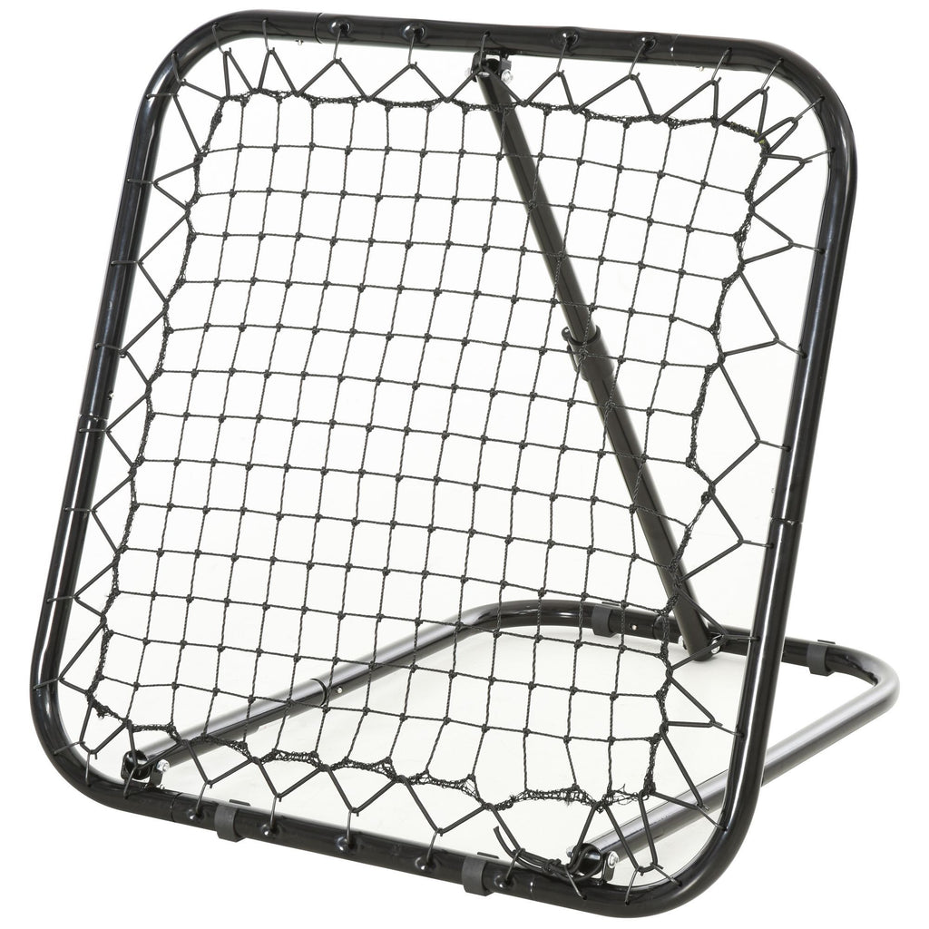 Adjustable Soccer Rebounder Portable Training Goal for Football Baseball Basketball Black