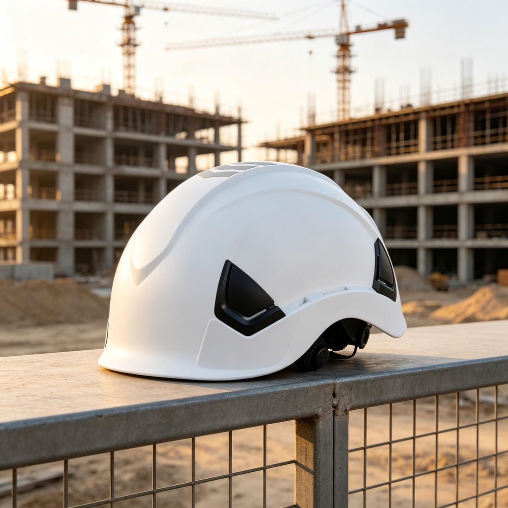 Adjustable Vented Safety Helmet, 6-Point Ratchet Suspension Hardhat for Industrial Construction Work