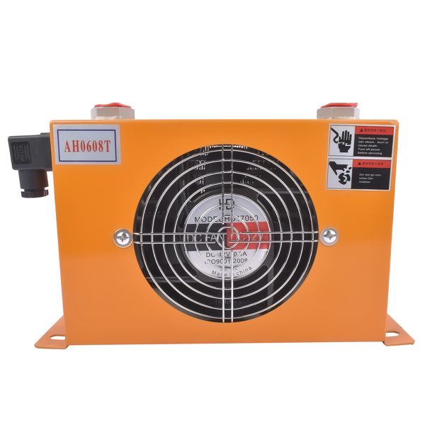 Air-cooled Oil Radiator 60L/min 38W 12V Hydraulic Air Cooler AH0608T-CA