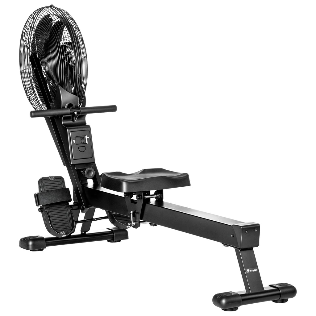 Air Rowing Machine, Foldable Rower with LCD Digital Monitor & Steel Frame for Home Gym Use