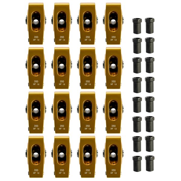 Aluminum Roller Rocker Arms Set 1.6 Ratio 3/8" for Chevy Small Block Gen I 350