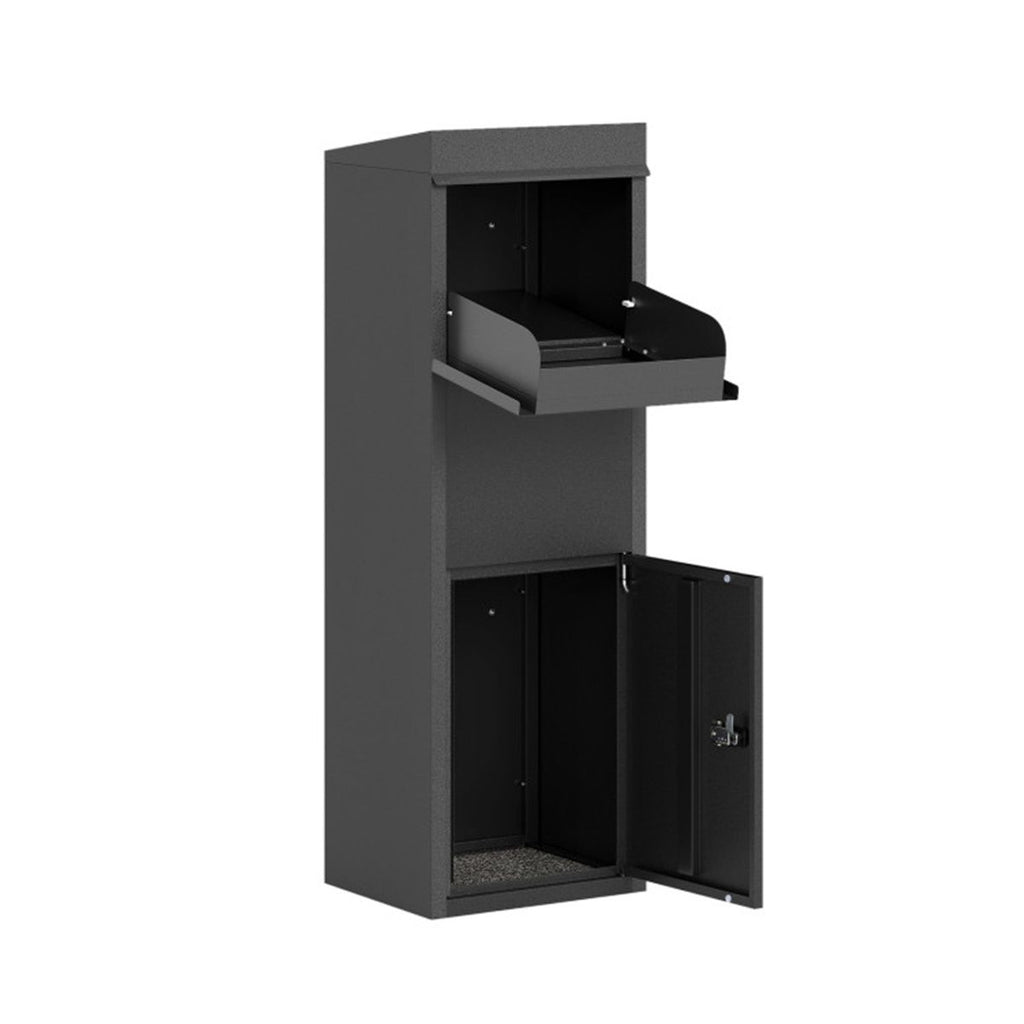 Anti-Theft Package Delivery Box with Code Lock, Galvanized Steel Parcel Drop Box for Outdoor Porch
