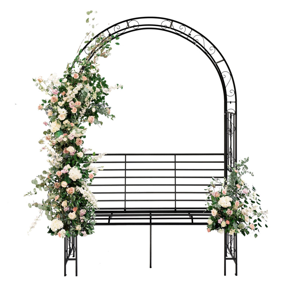 Arc Roof Double Layer With Chair Iron Arch Courtyard Black