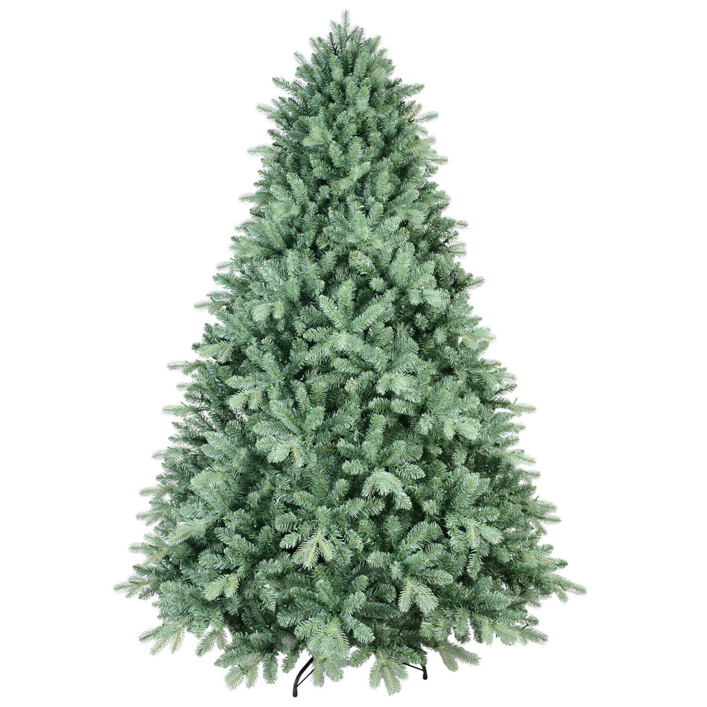 Artificial 4ft Blue green Tint Christmas Tree with 592 PE/PVC Mixed Branch Tips, memory wire+iron wire, Hinged Premium & Foldable Base for Indoor Holiday Decorating