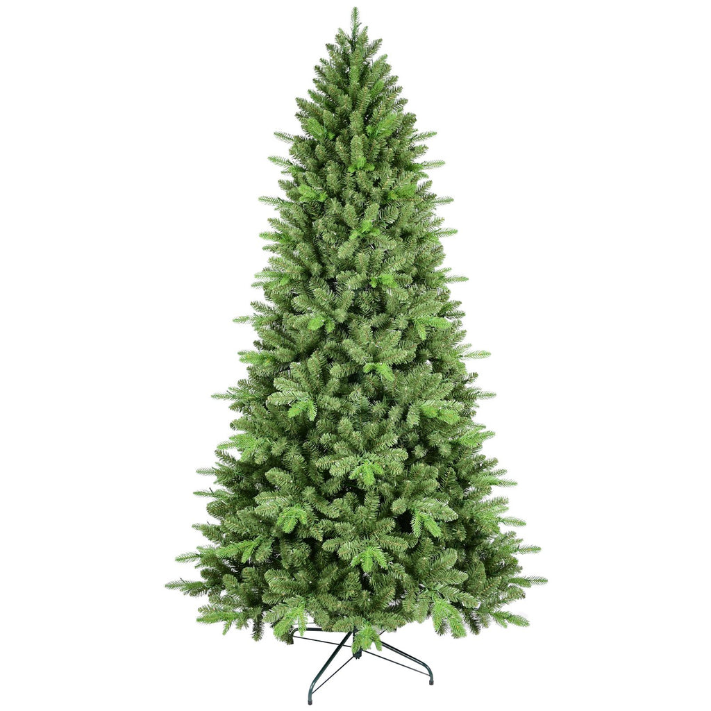 Artificial 6ft Green Christmas Tree with 1168 PE/PVC Mixed Branch Tips, Hinged Premium & Foldable Base for Indoor Holiday Decorating