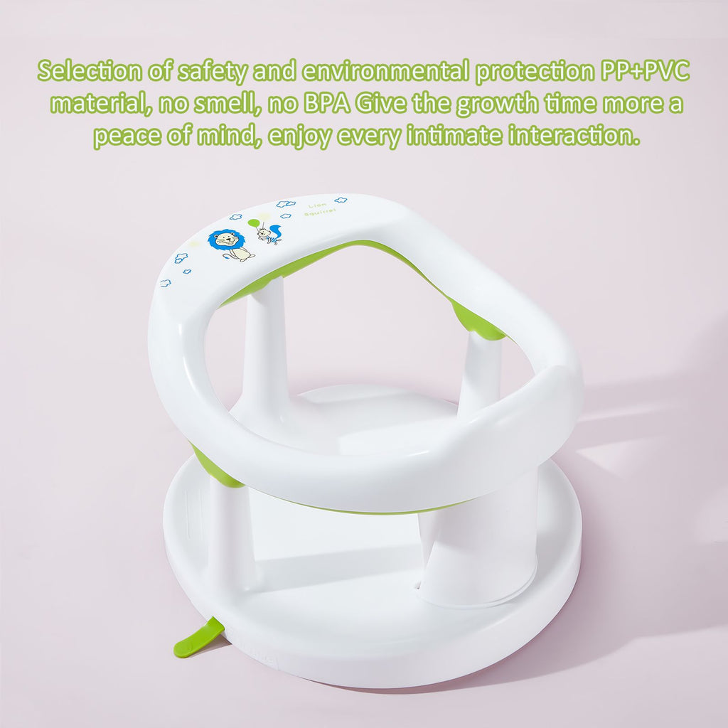 Baby Bath Seat,Baby Bath Chair, Newborn Shower Seat Bathtub Seat Cushion Children's Wrap-Around Shower Chair for 6 Months&Up (White)