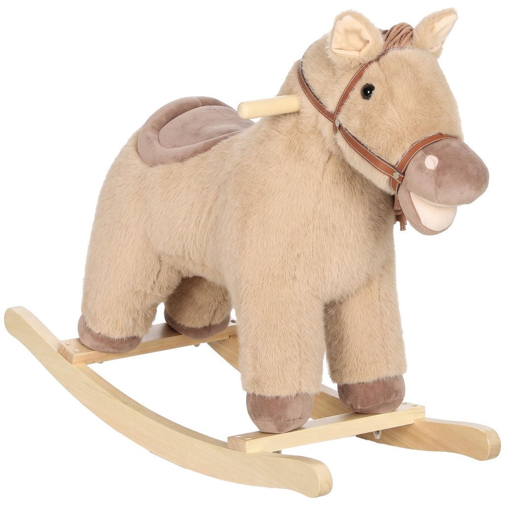 Baby Rocking Horse for Boys and Girls, Kids Rocking Horse with Realistic Sounds and Anti-Tip limiters