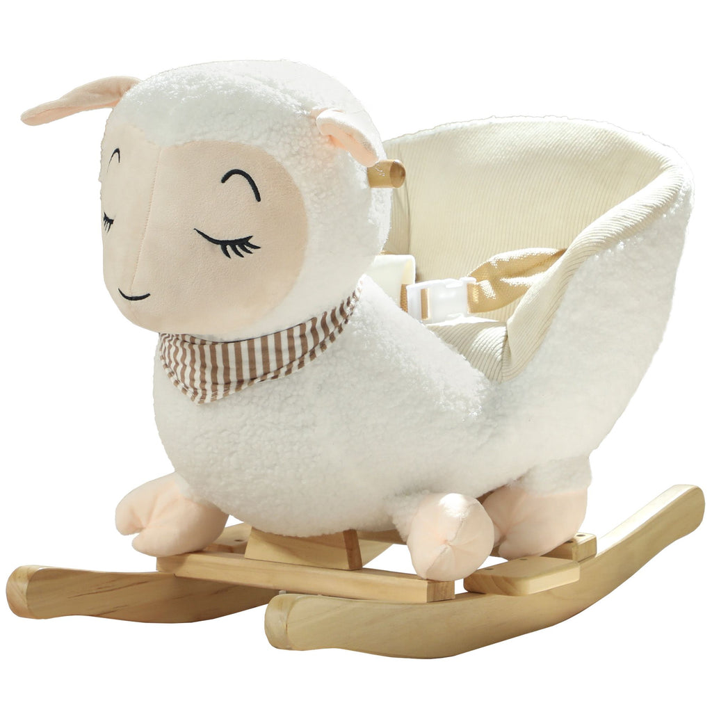 Baby Rocking Horse, Sheep Rocking Horse with Lullaby Song for Toddlers 18 - 36 Months, White
