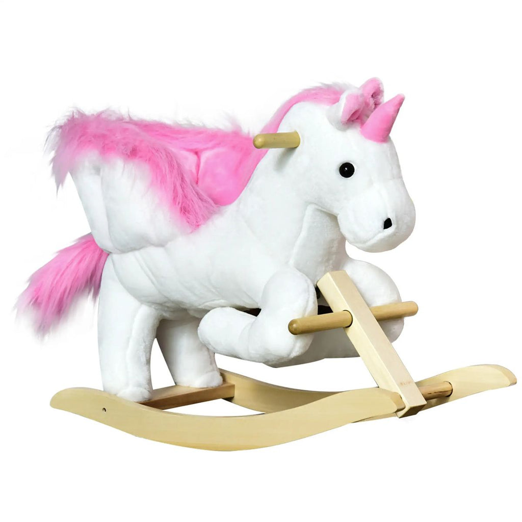 Baby rocking horse toy with music playback, Unicorn design