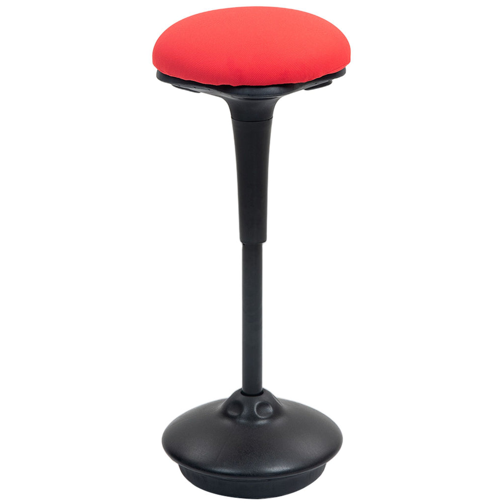 Backless Wobble Chair, Adjustable Active Ergonomic Stool Chair, with Rocking Motion, Padded, Red