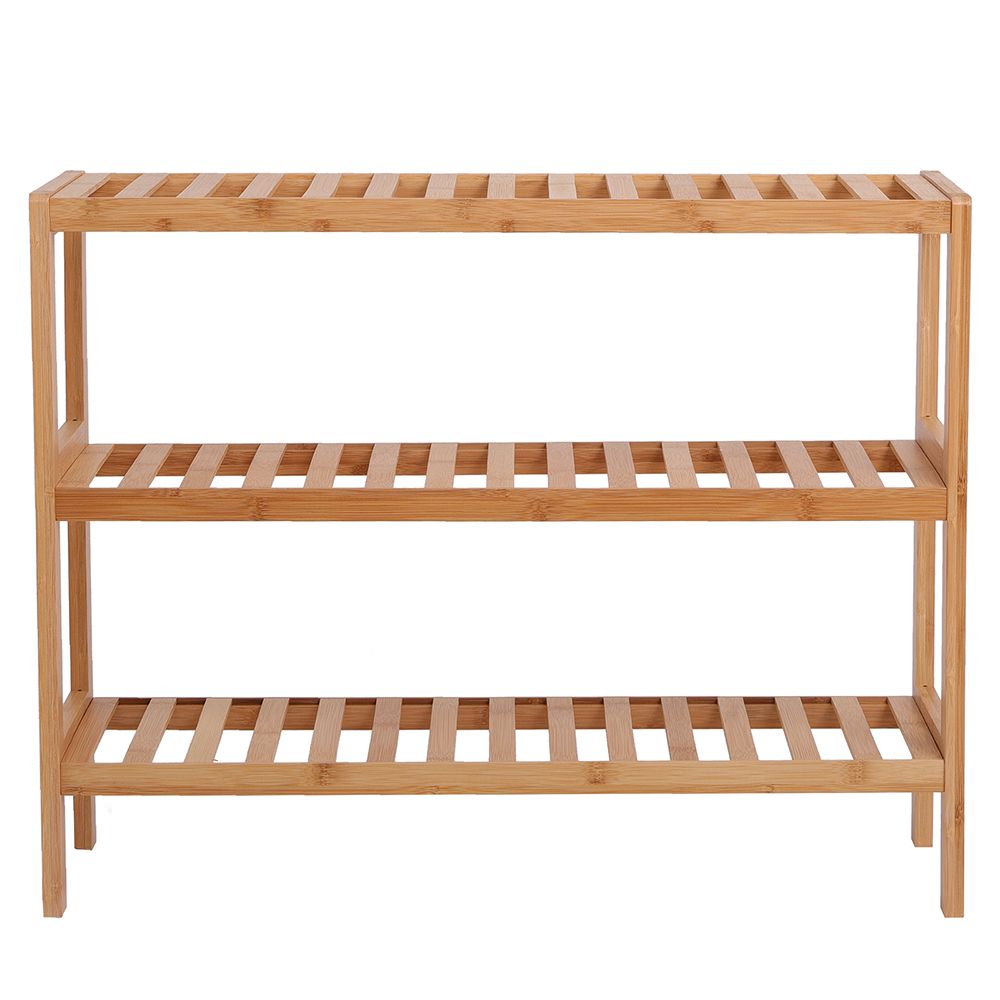 Bamboo Shoe Rack Bench, Shoe Storage, 3-Layer Multi-Functional Cell Shelf, Can Be Used For Entrance Corridor, Bathroom, Living Room And Corridor
