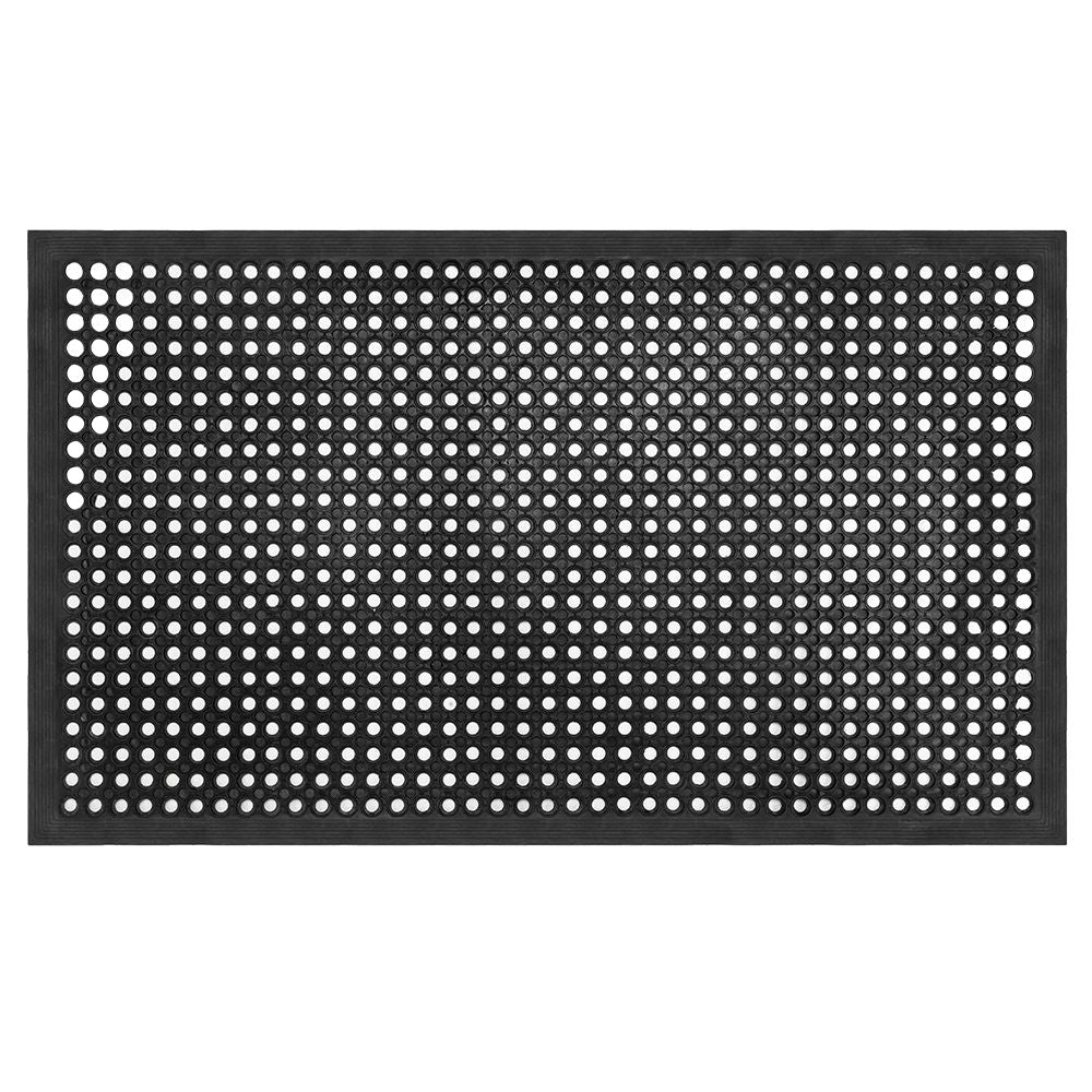 Bar Kitchen Industrial Multi-functional Anti-fatigue Drainage Rubber Non-slip Hexagonal Mat 150*90cm[Same code 56392233]