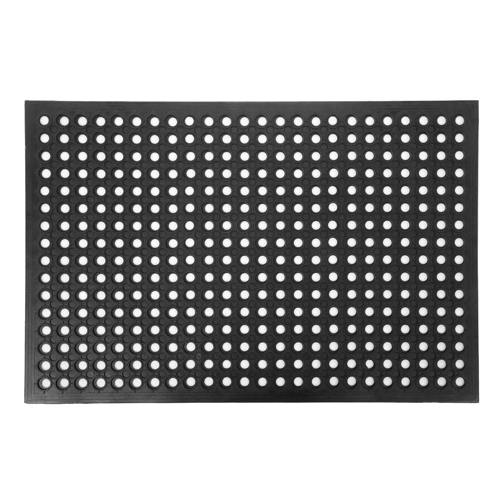 Bar Kitchen Industrial Multi-functional Anti-fatigue Drainage Rubber Non-slip Hexagonal Mat 60*90cm[Same code: 31236019]