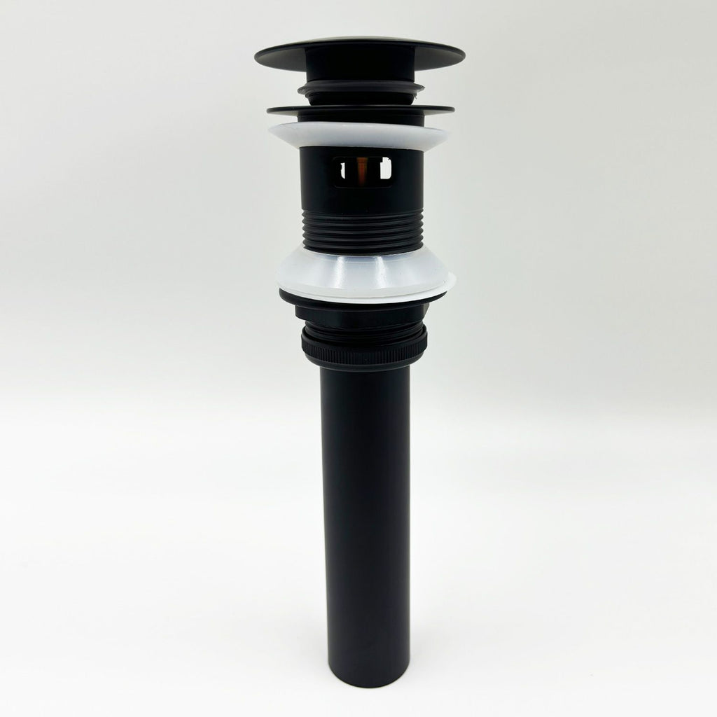Bathroom Sink Drain with Overflow, Vessel Sink Lavatory Vanity Pop Up Drain Stopper, 304 Stainless Steel