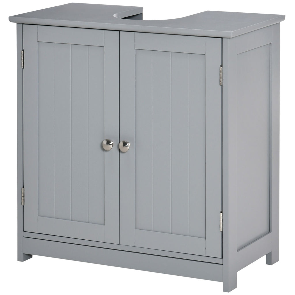 Bathroom Vanities, Bathroom Sink Cabinets with U-Shape Cut-Out and Adjustable Internal Shelf, Gray