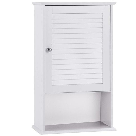 Bathroom Wall Mount Storage Cabinet Single Door with Height Adjustable Shelf