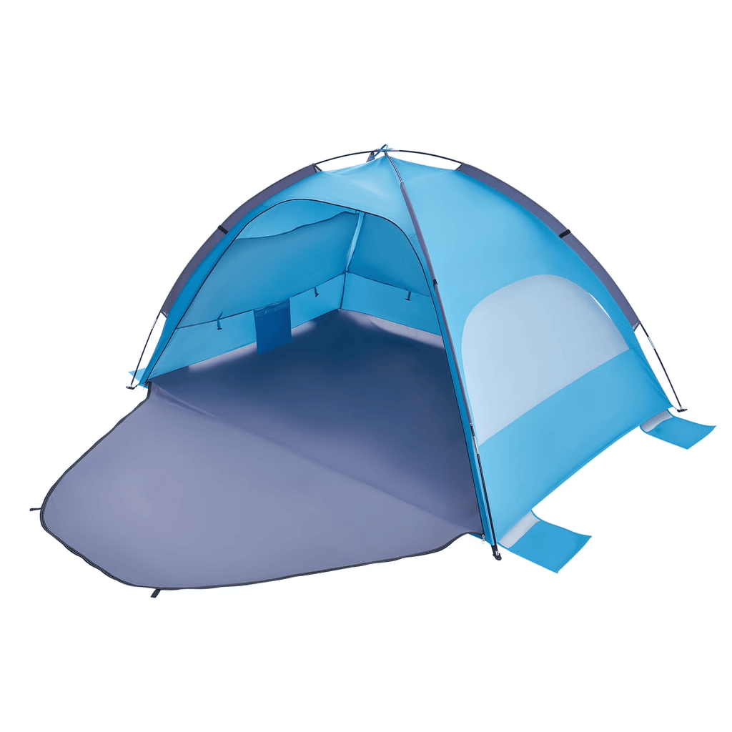 Beach Tentfor3 People, UPF 50+ Sun Protection, Portable Sun Shelter with Carry Bag & Sand Pockets, Lightweight and Simple SetupforCamping, Fishing, and Outdoor Picnics