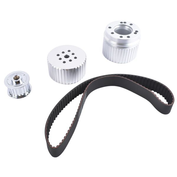Belt Drive Pulley Kit Long Water Pump for Small Block Chevy 283 305 327 350 383 400 Engines Billet Aluminum
