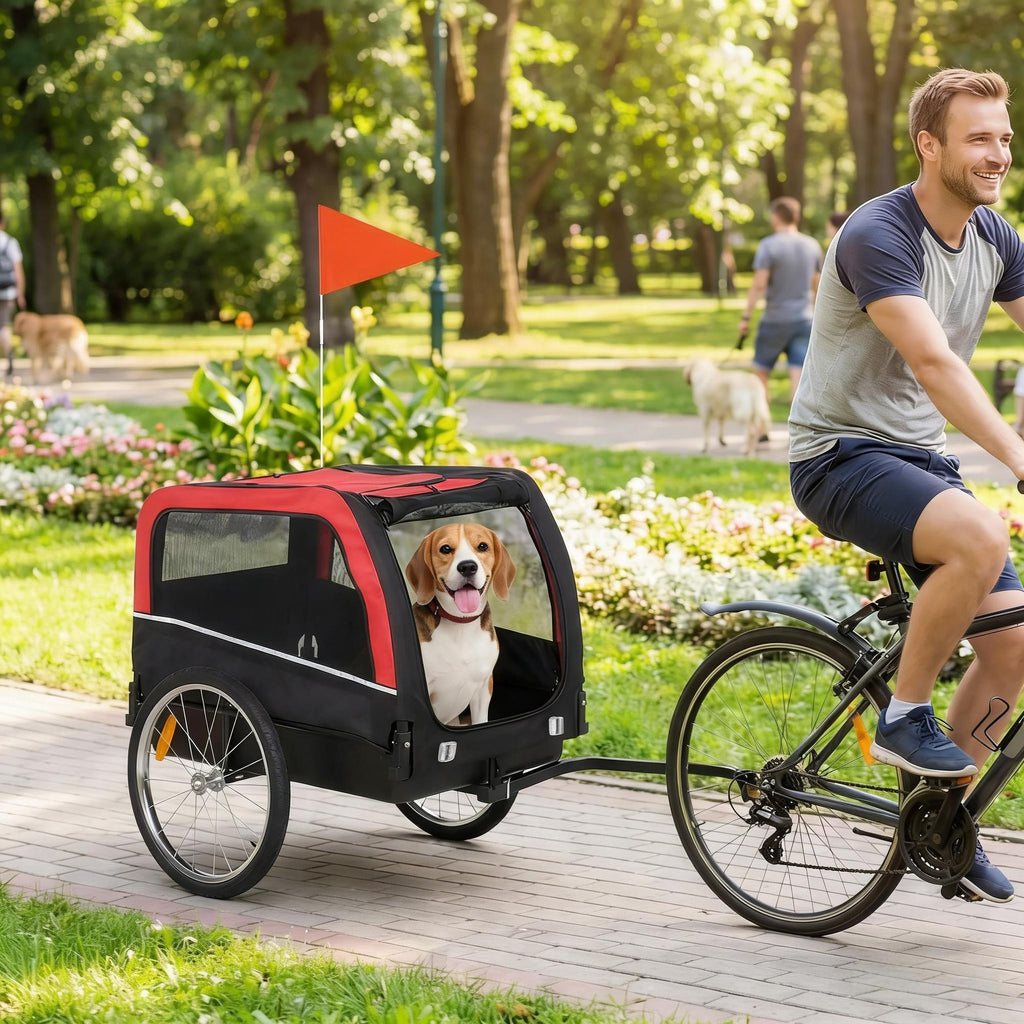 Bicycle Pet Carrier with Removable Base and Adjustable Safety 56.5 Inches
