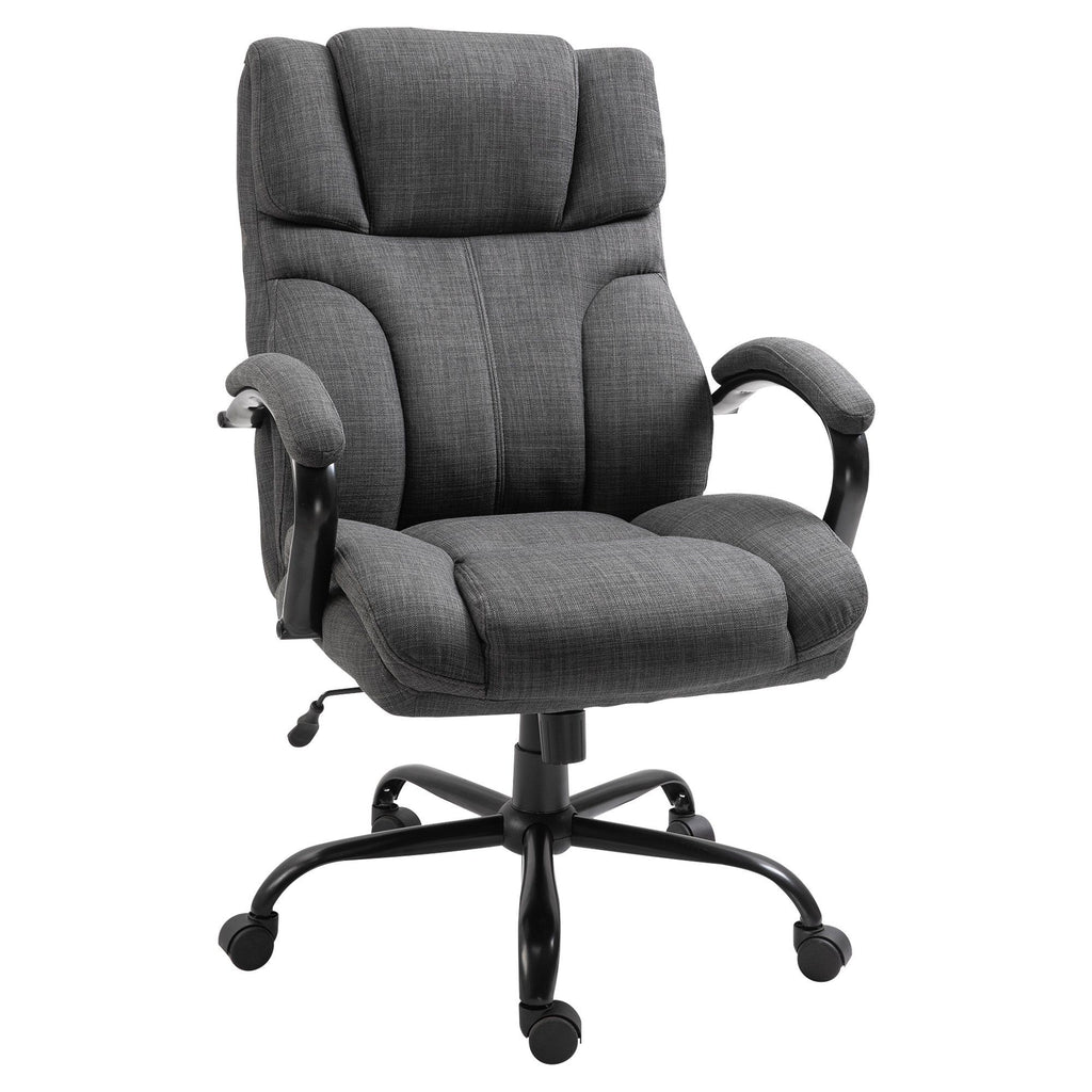 Big & Tall Office Chair. Executive Computer Chair with Adjustable Height, Swivel Wheels, 500lbs, Dark Gray