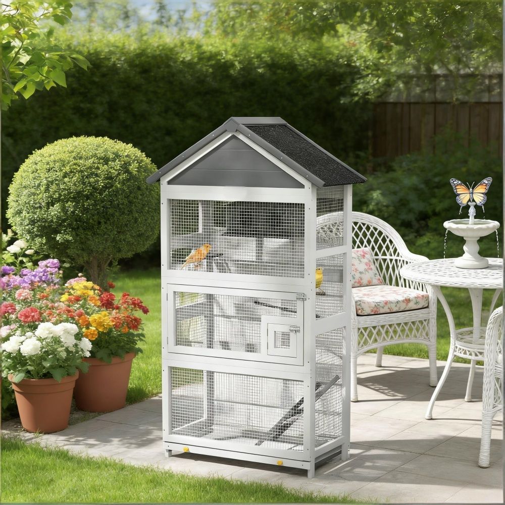 Bird Cage Starter Kit with Detachable Rolling Stand